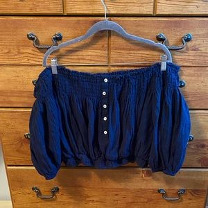 Free People Off The Shoulder Crop Top